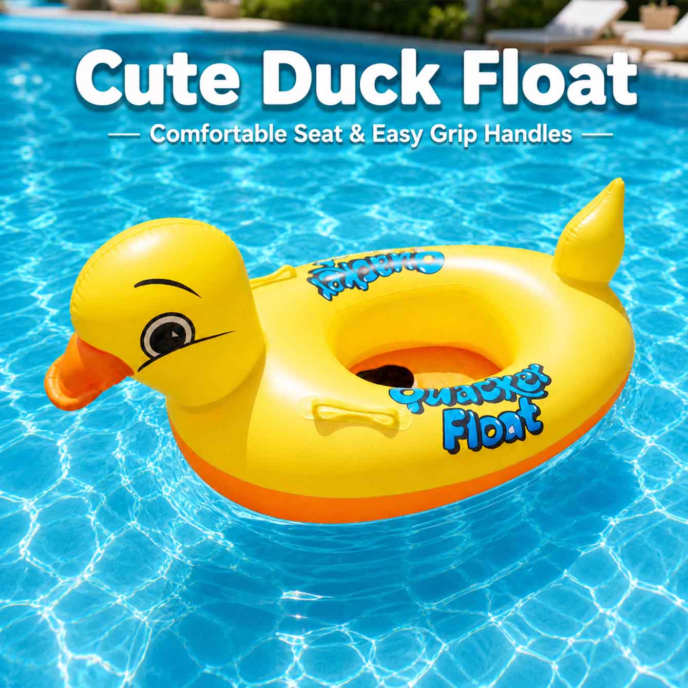 Pool Float Ring Inflatable - 1PC Inflatable Duck Pool Float Seat