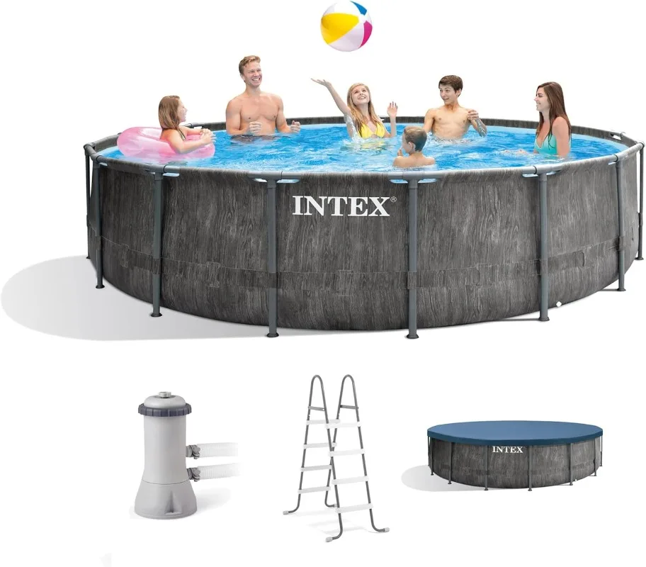 Pool Ladder Above Ground - Intex Greywood Prism Frame 15' x