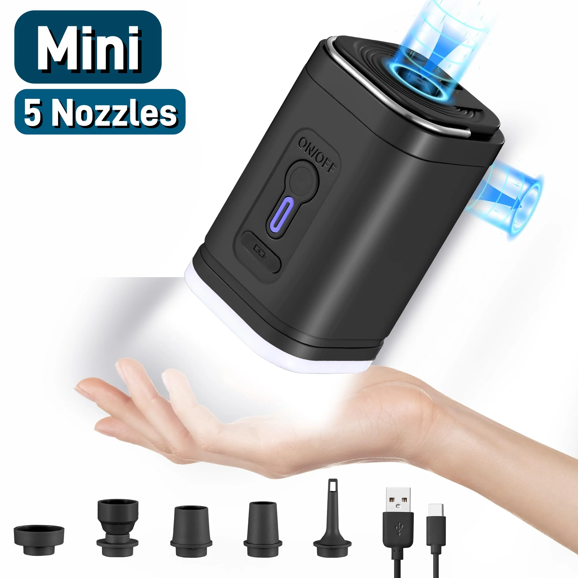Mini Portable Air Pump with 13 - đánh giá và giá Pool Lounger Inflatable