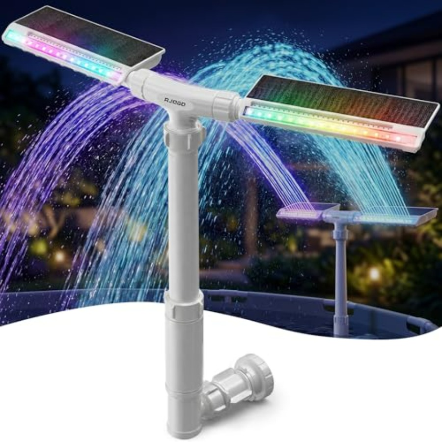 Solar pool fountain for ingrou - đánh giá và giá Pool Light Solar Rechargeable