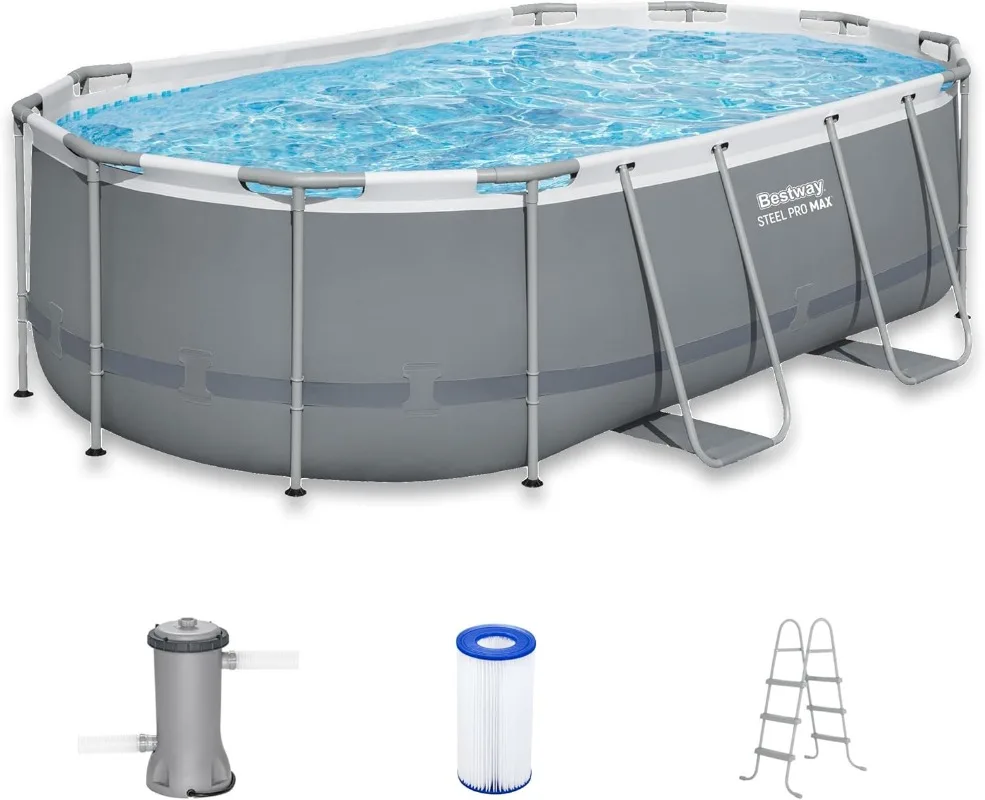 Bestway Steel Pro MAX 14' x 8' - đánh giá và giá Pool Ladder Above Ground