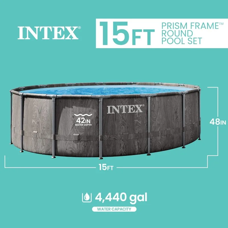 Intex Greywood Prism Frame 15' - đánh giá và giá Pool Ladder Above Ground